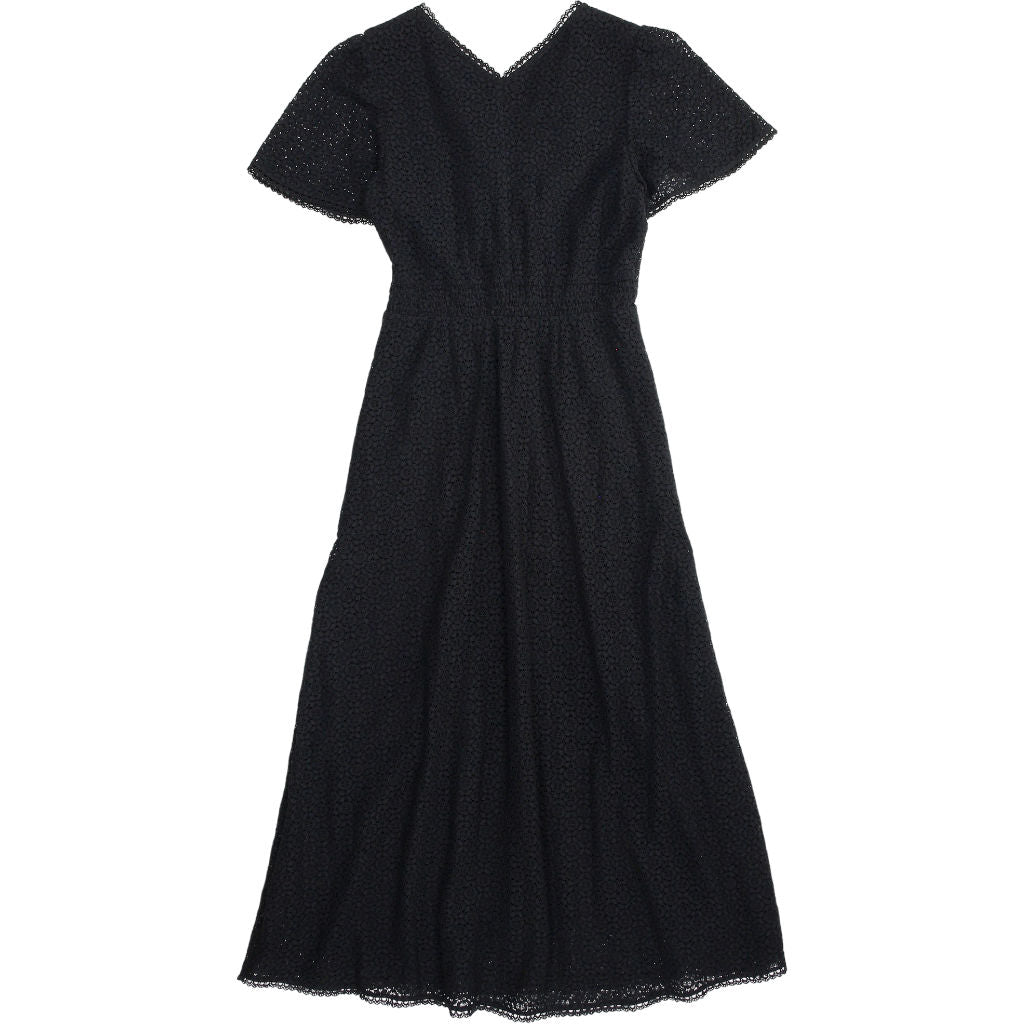 Wyse Black Lace Midi Dress