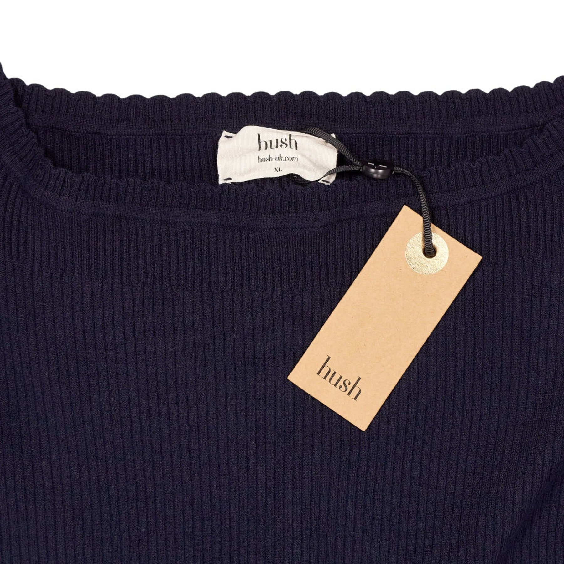 Hush Midnight Darcey Off Shoulder Knitted Top