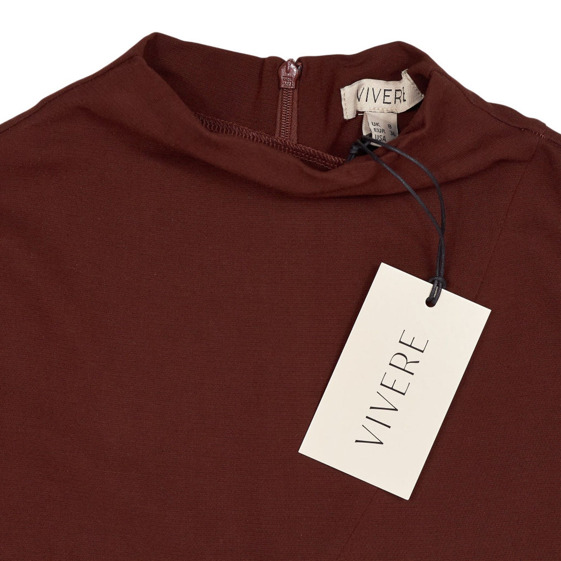 Vivere Bordeaux Lisa Asymmetric Dress