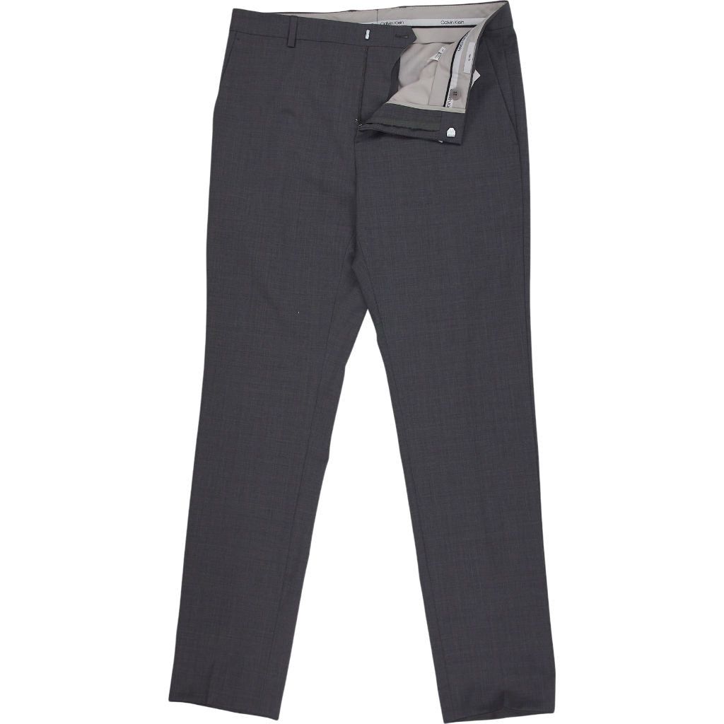 Calvin Klein Grey Wool Blend Slim Fit Trousers EU 48