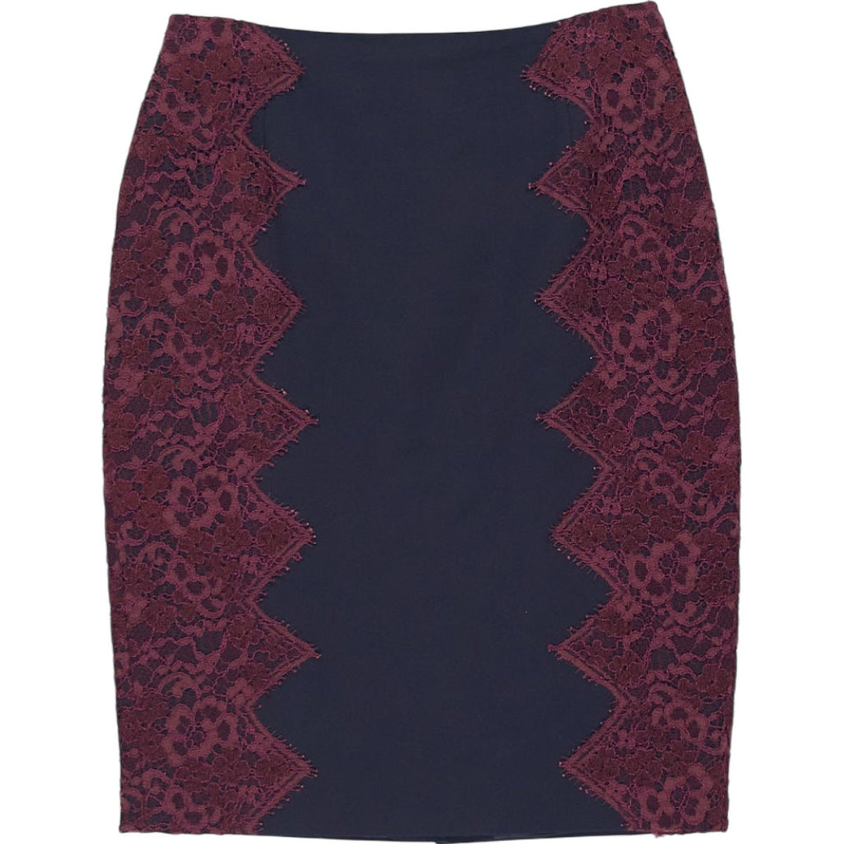 Ted Baker Black Burgundy Lace Skirt