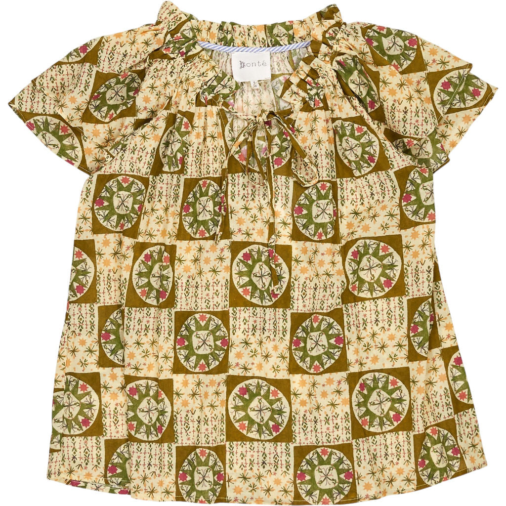 Bonté Ecru Olive Mina Top