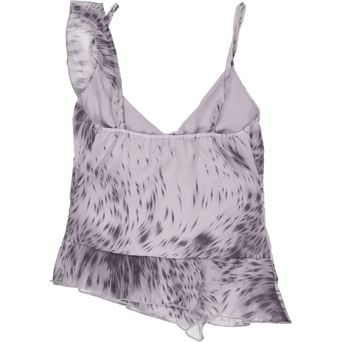 Motel Grey Aurel Distorted Animal Print Top