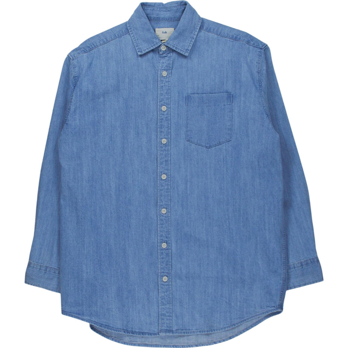 Folk Blue Croydon Mens Denim Over Shirt