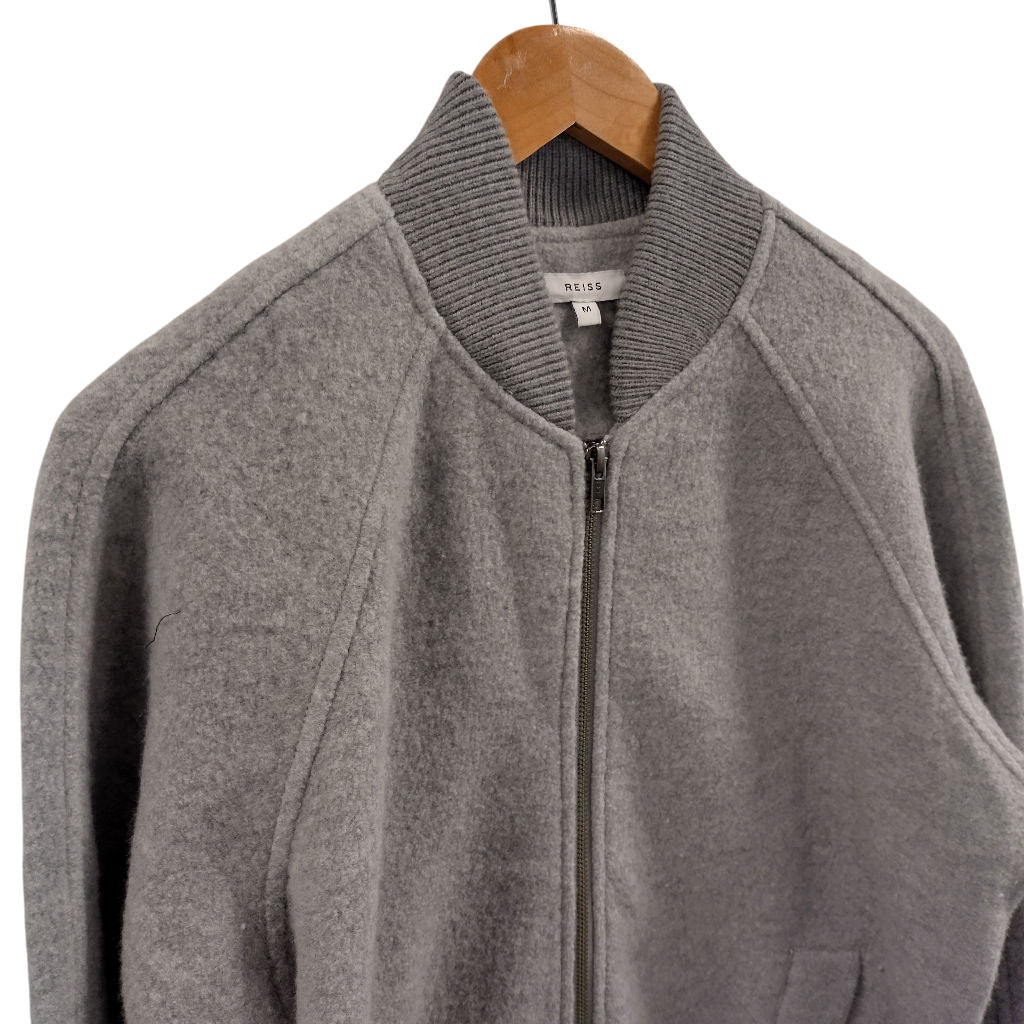 Reiss Penelope Grey Bomber Jacket