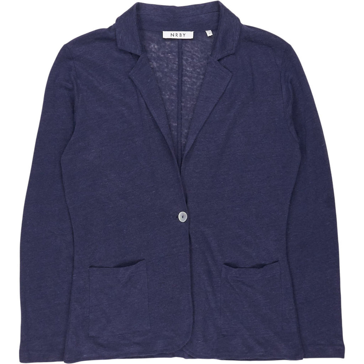 NRBY Navy Linen Blazer Jacket