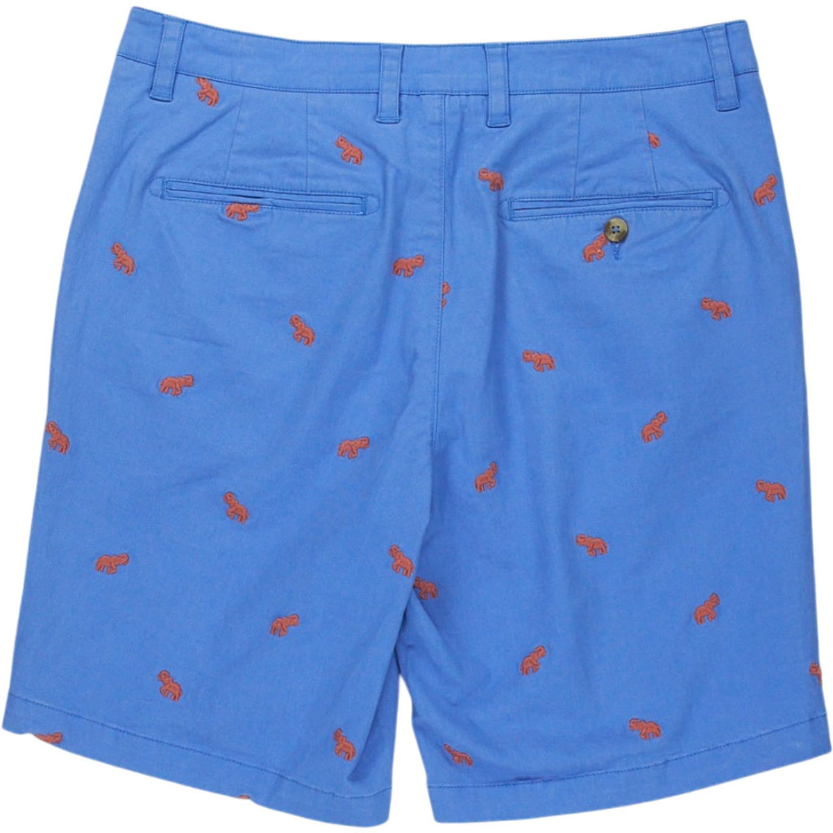 Beaufort & Blake Blue Elephant Embroidered Shorts