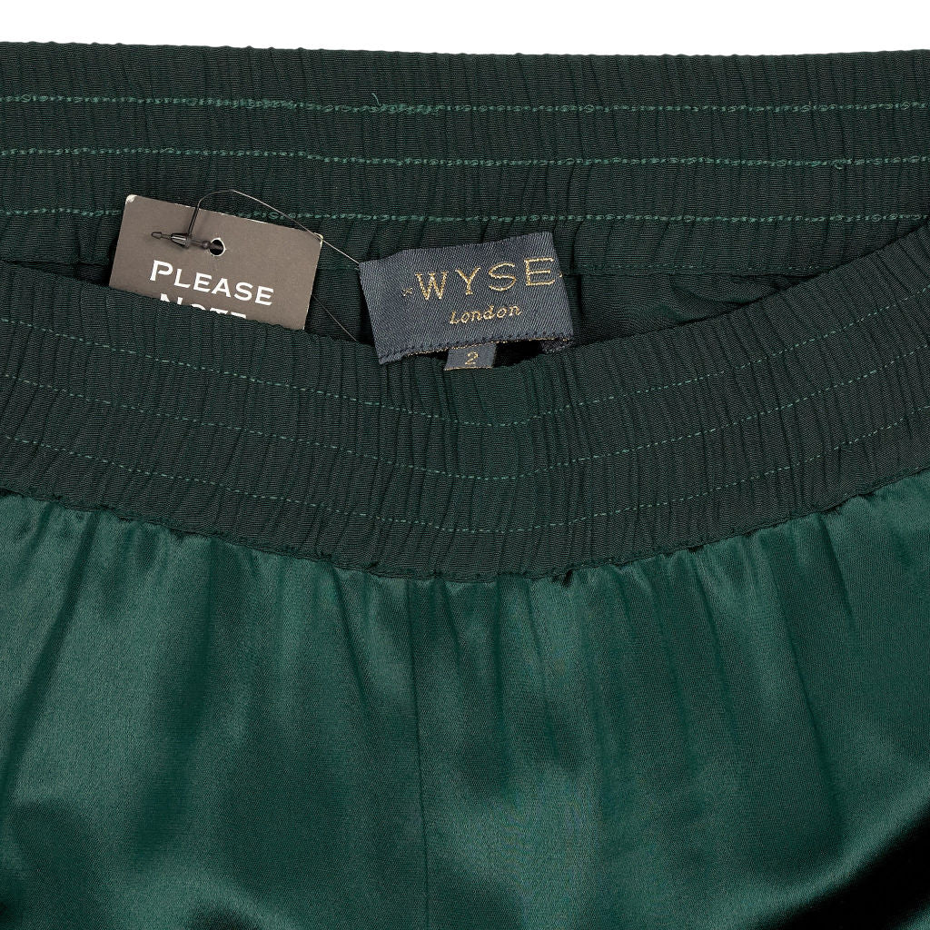 Wyse Green Satin Trousers