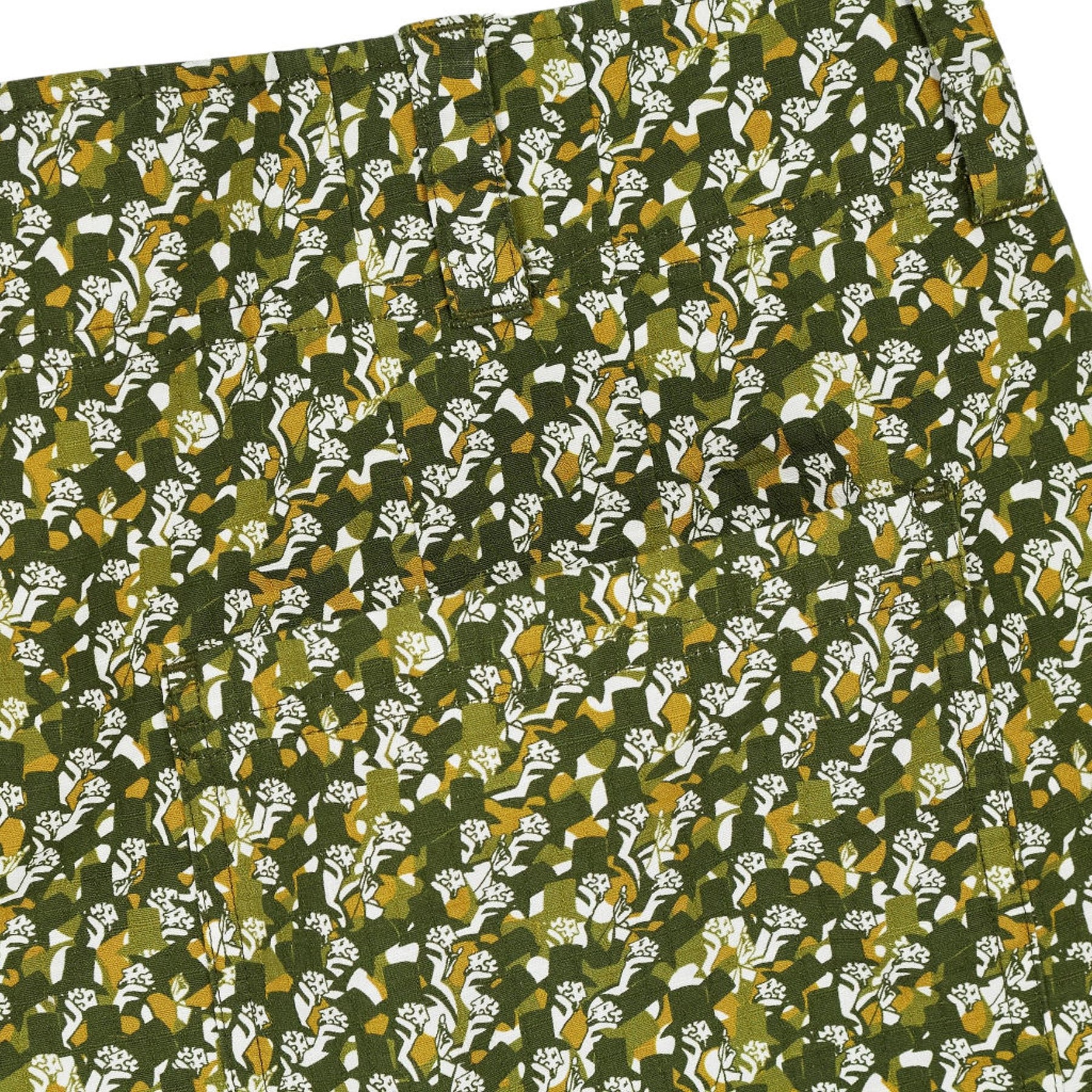 A.P.C. Khaki Floral Print Barry Shorts