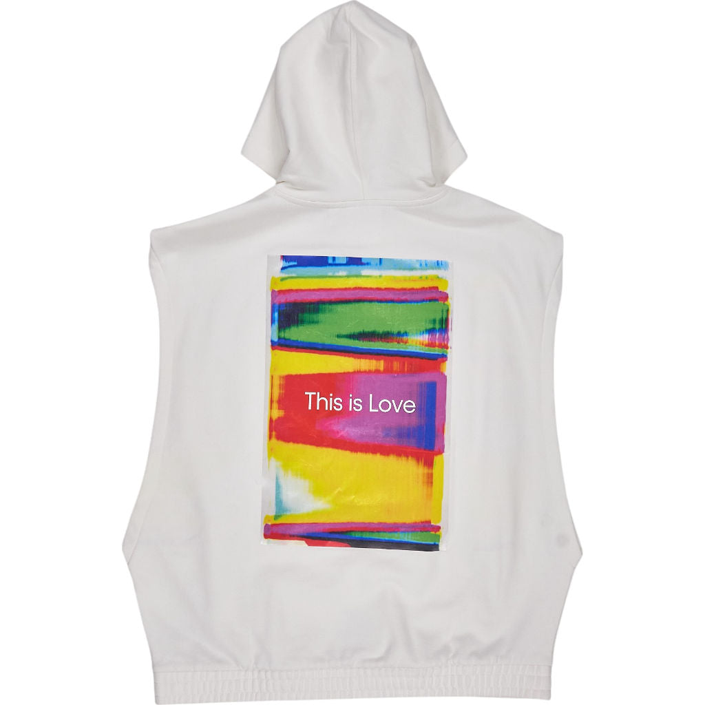 Calvin Klein White Sleeveless Hoodie