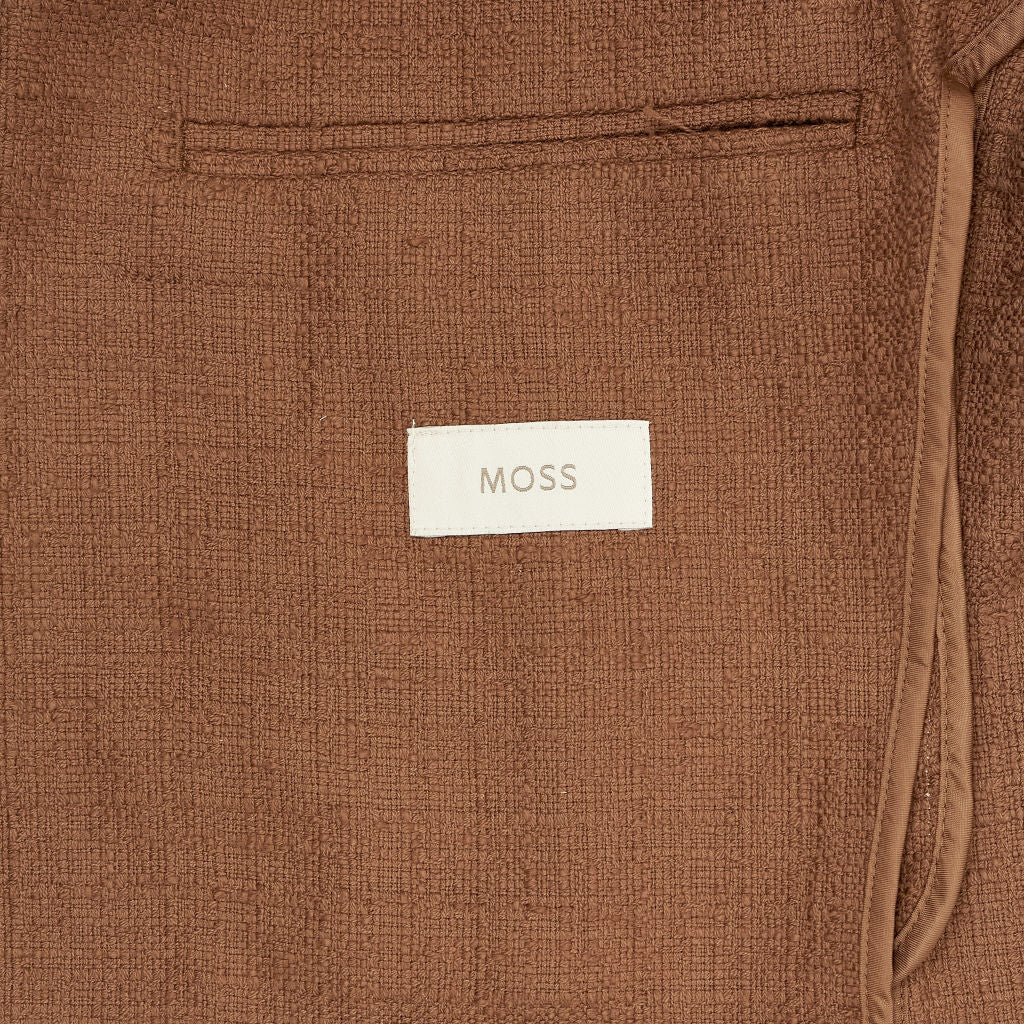 Moss Brown Textured Blazer Coat