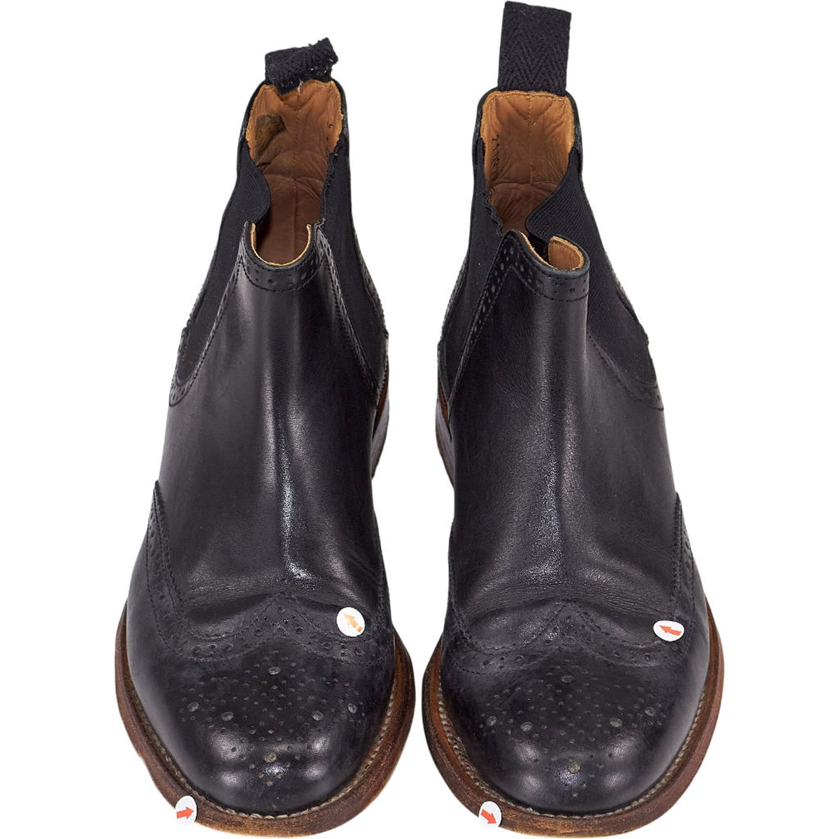 Grenson Black Leather Brogue Chelsea Boots
