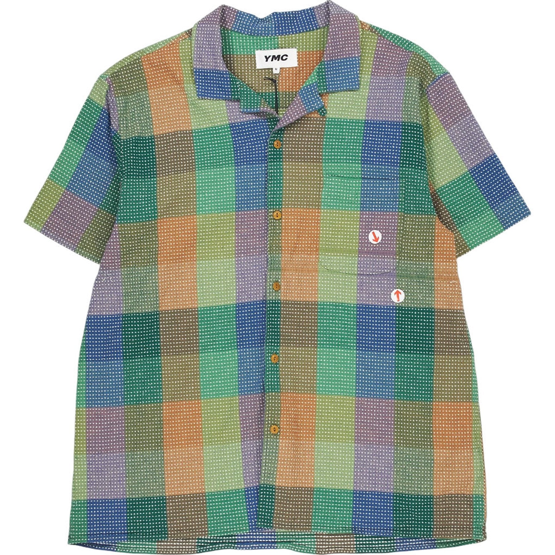 YMC Multi Check Short Sleeve Shirt M