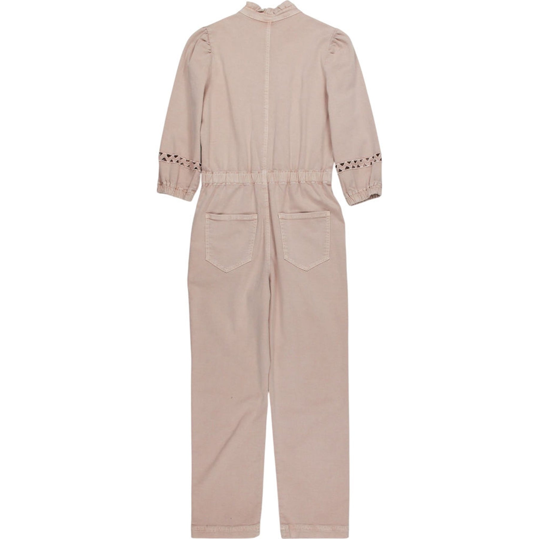 WYSE Pink Lace Jumpsuit with Pockets
