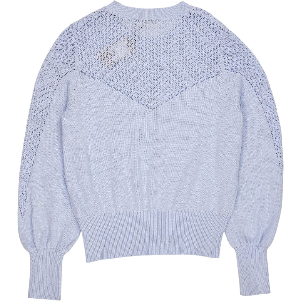 Hush Blue Chevron Pointelle Jumper