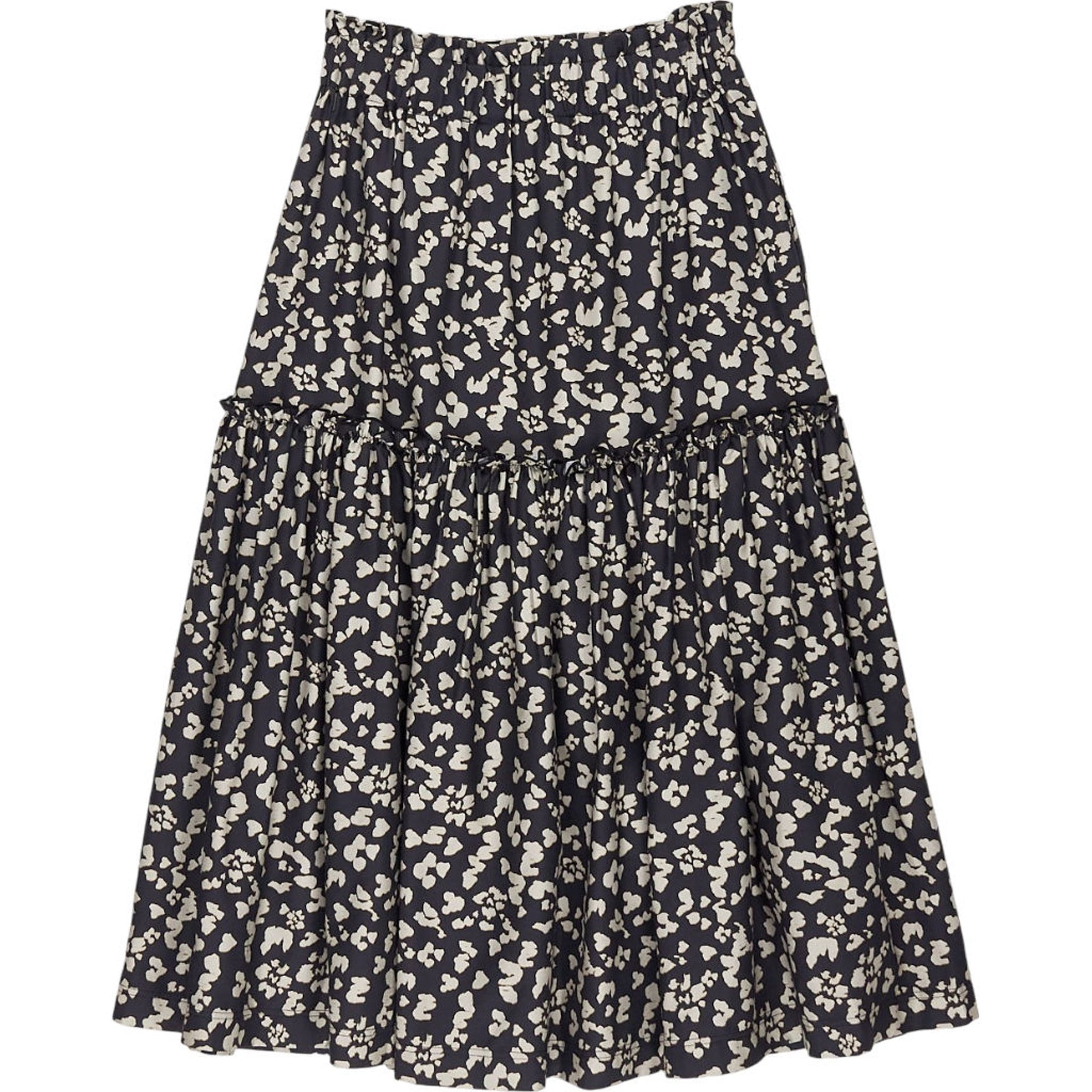 Wyse Black Ikat Leopard Skirt