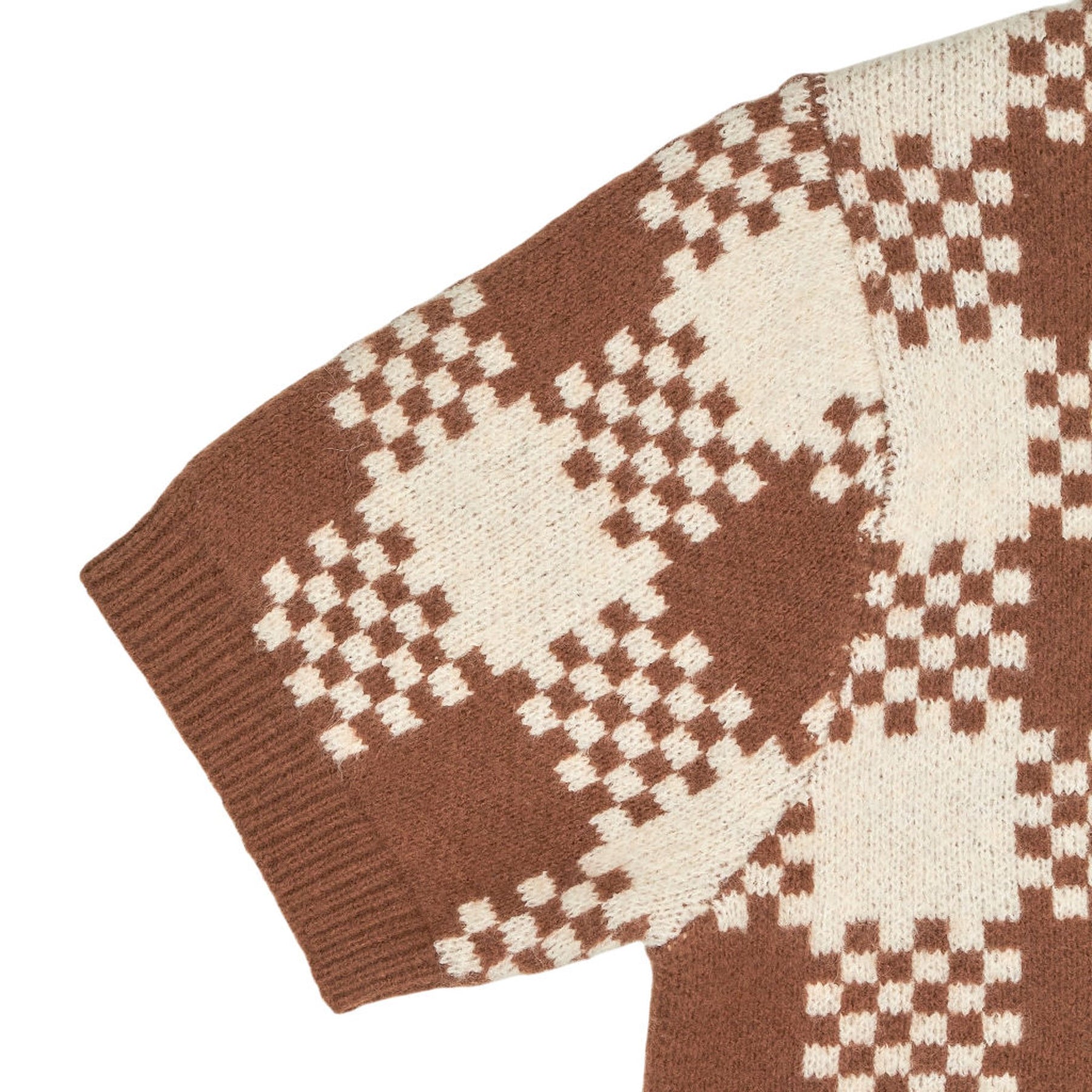 OMNES Brown/Cream Lexi Top Knit