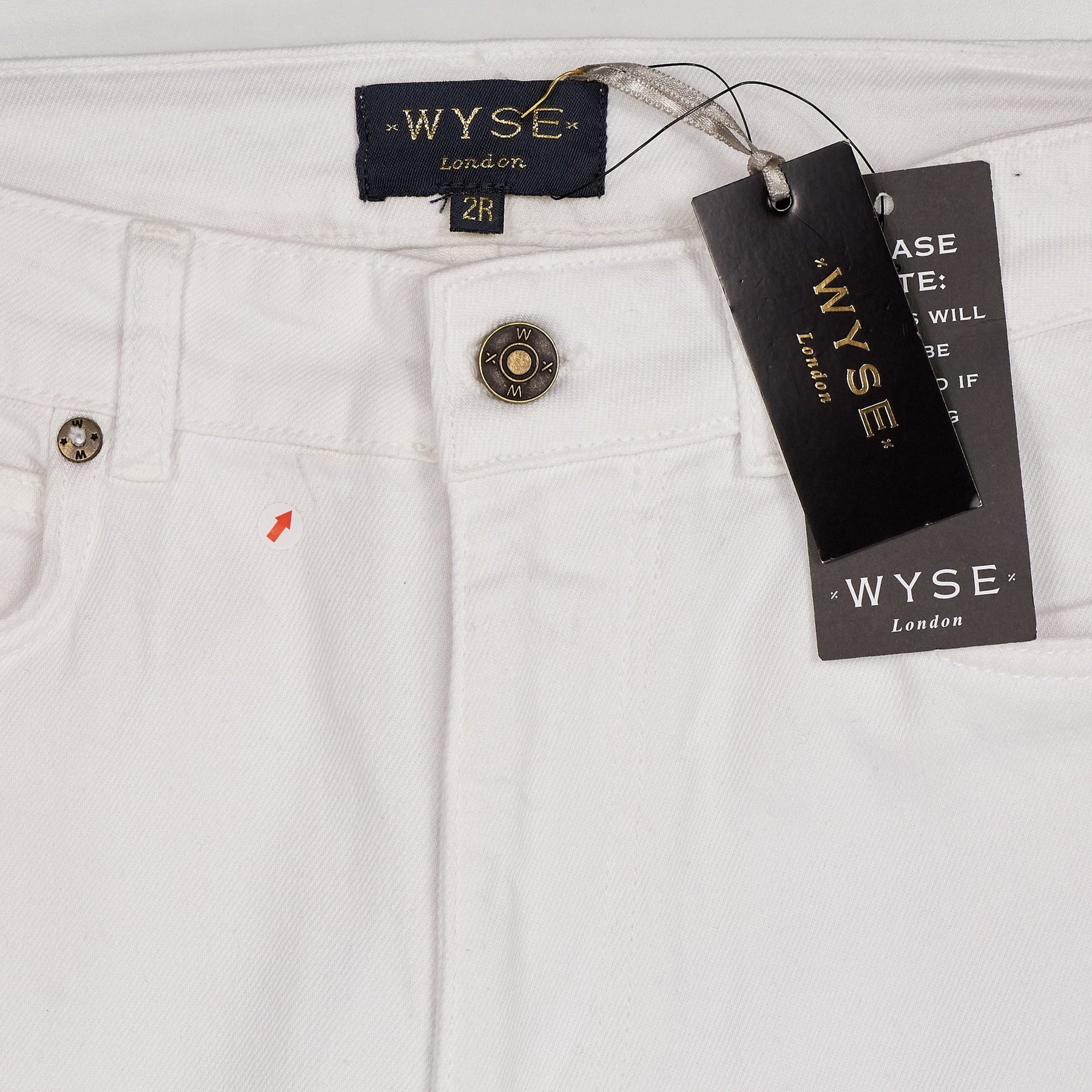Wyse White Harper Slim Leg Jeans 2R