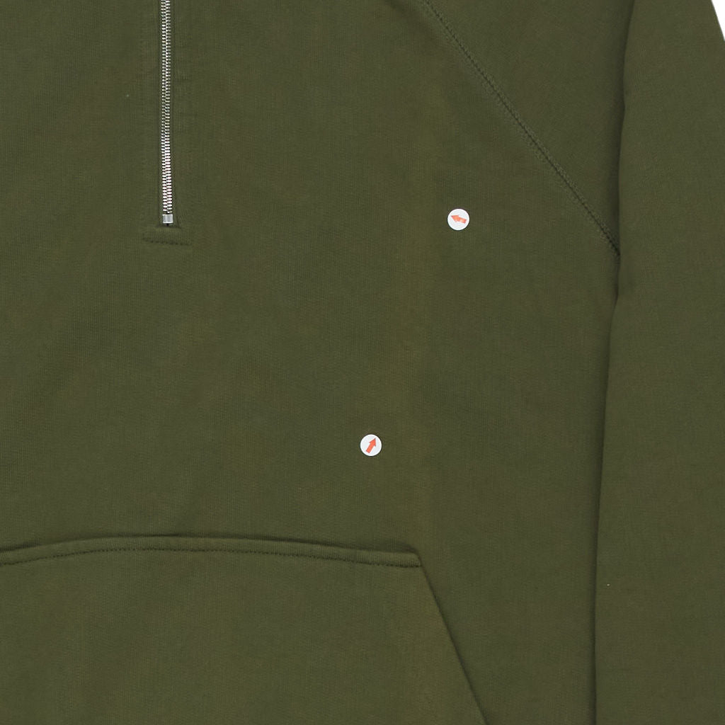 Drake’s Green Cotton Half-Zip Sweatshirt M