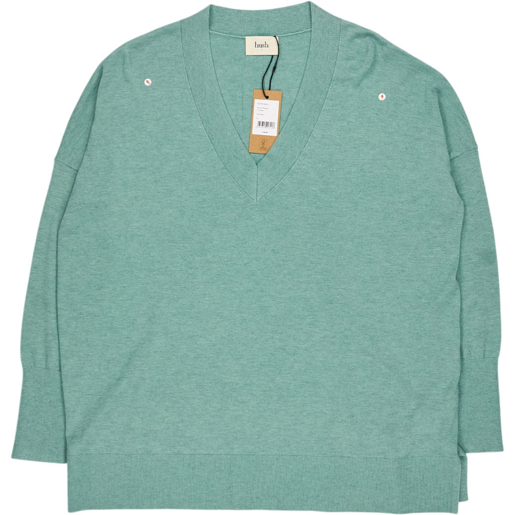 Hush Soft Sage Bonnie Relaxed V Jumper