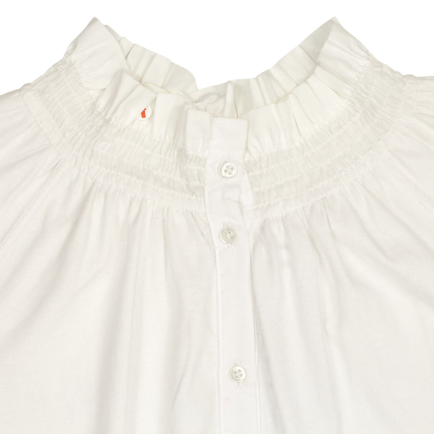 NRBY White Cotton Ruffle Blouse XS