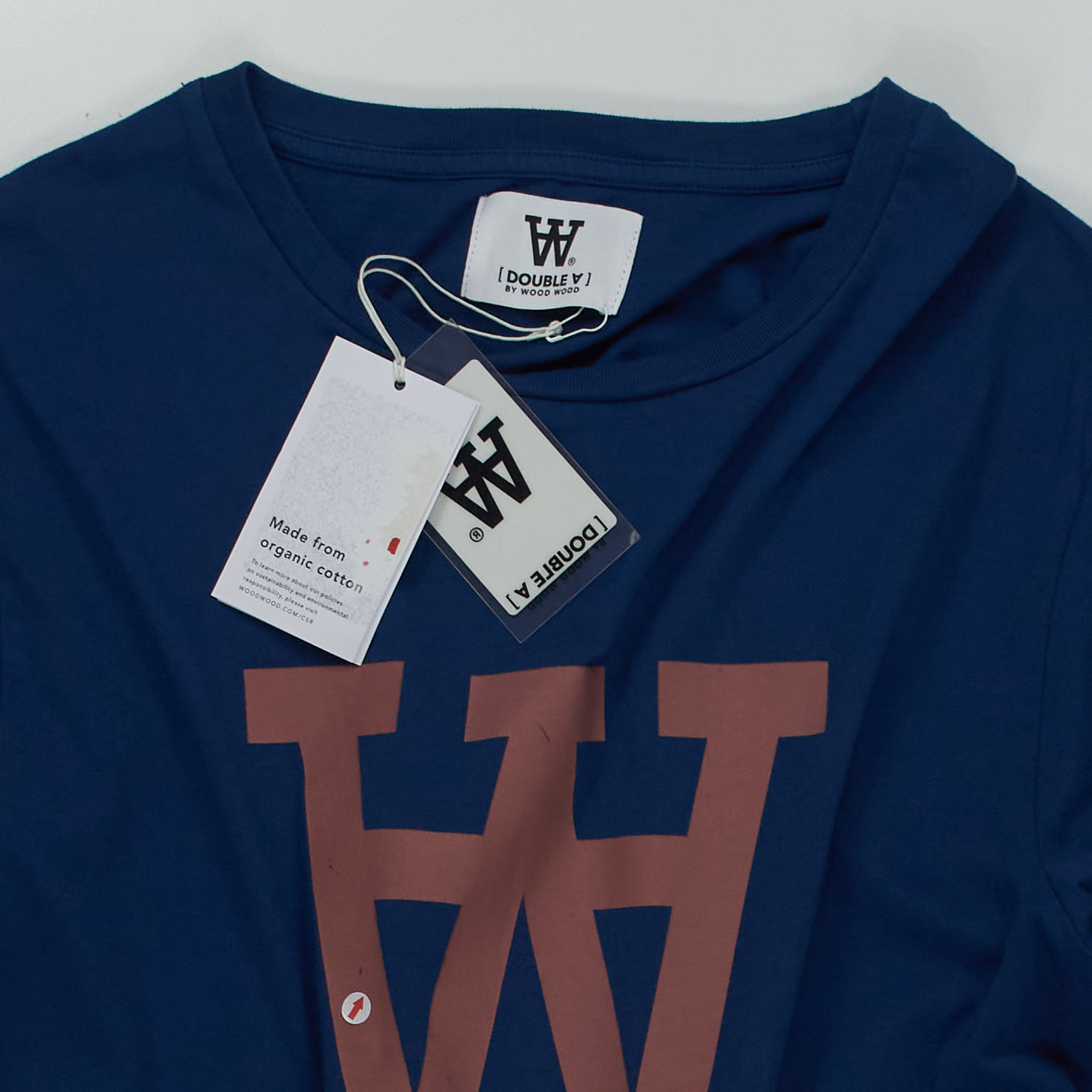 Wood Wood Blue Double A Cotton T-shirt size S