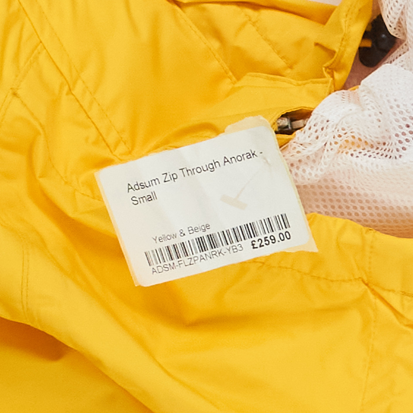 Adsum Yellow 100% Nylon Coat