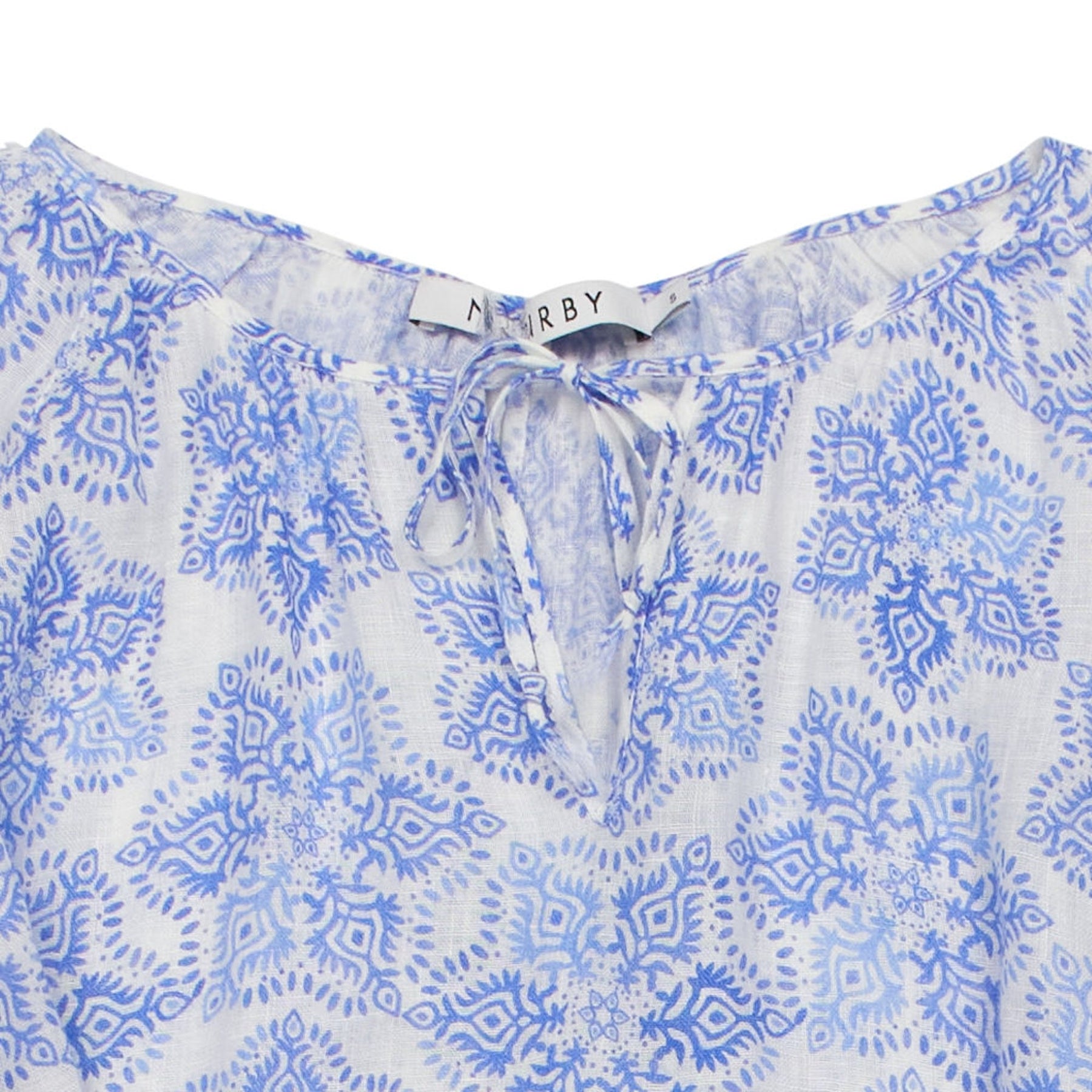 NRBY Blue Linen Blouse