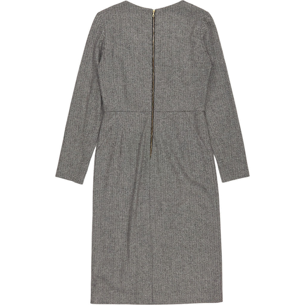 The Fold Grey Herringbone Dress