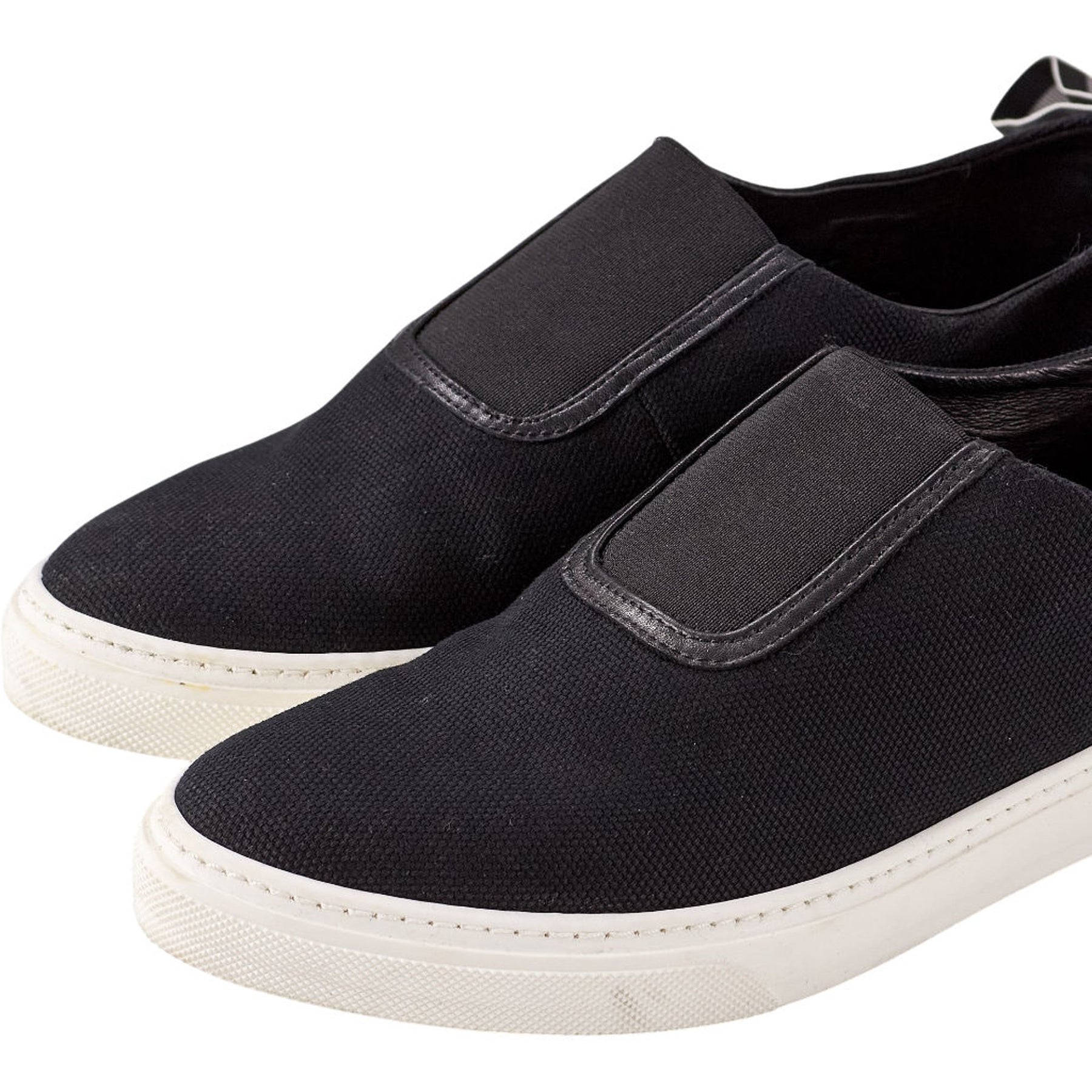 Mother of Pearl Black Slip-On Trainers