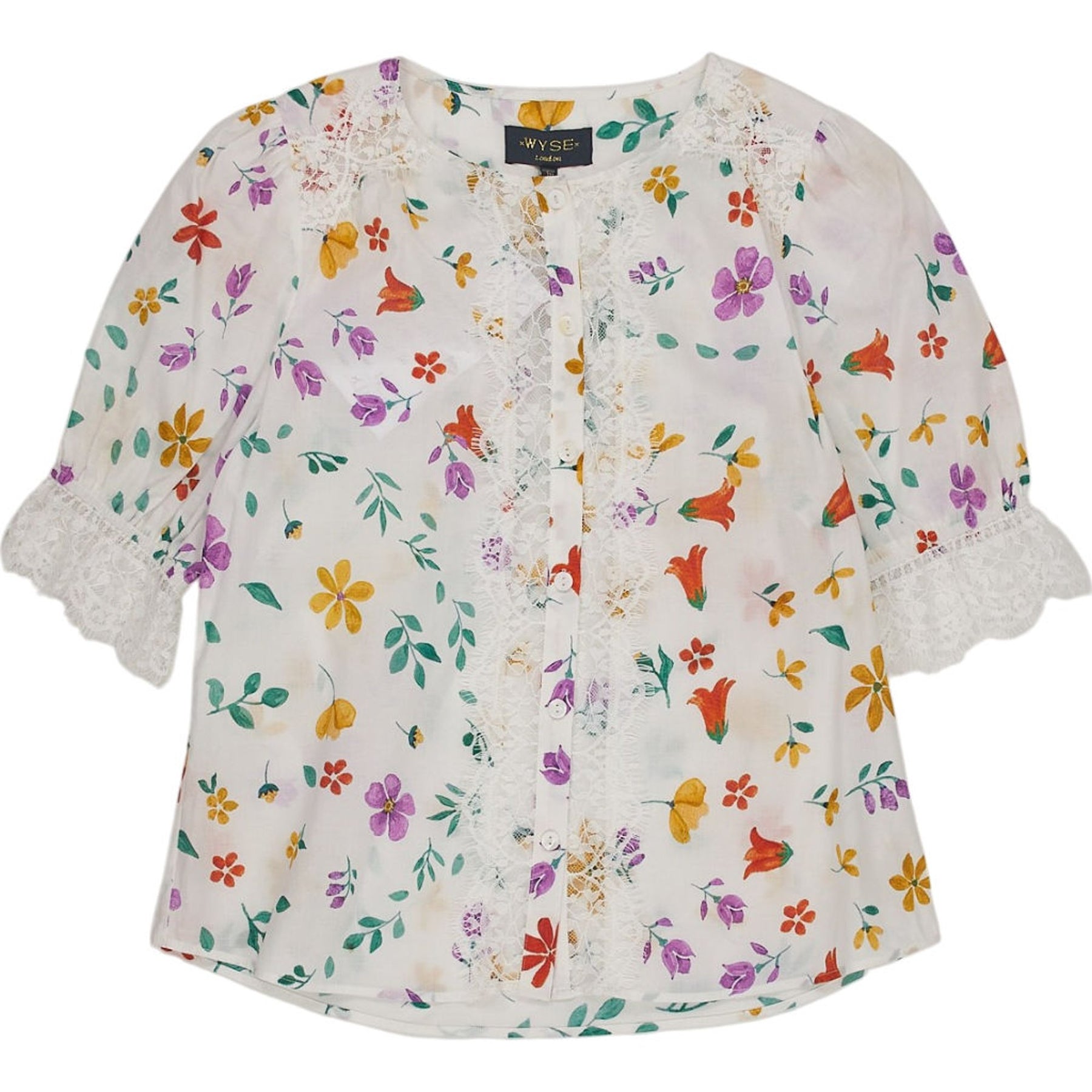 Wyse Multi Floral Lace Top 1