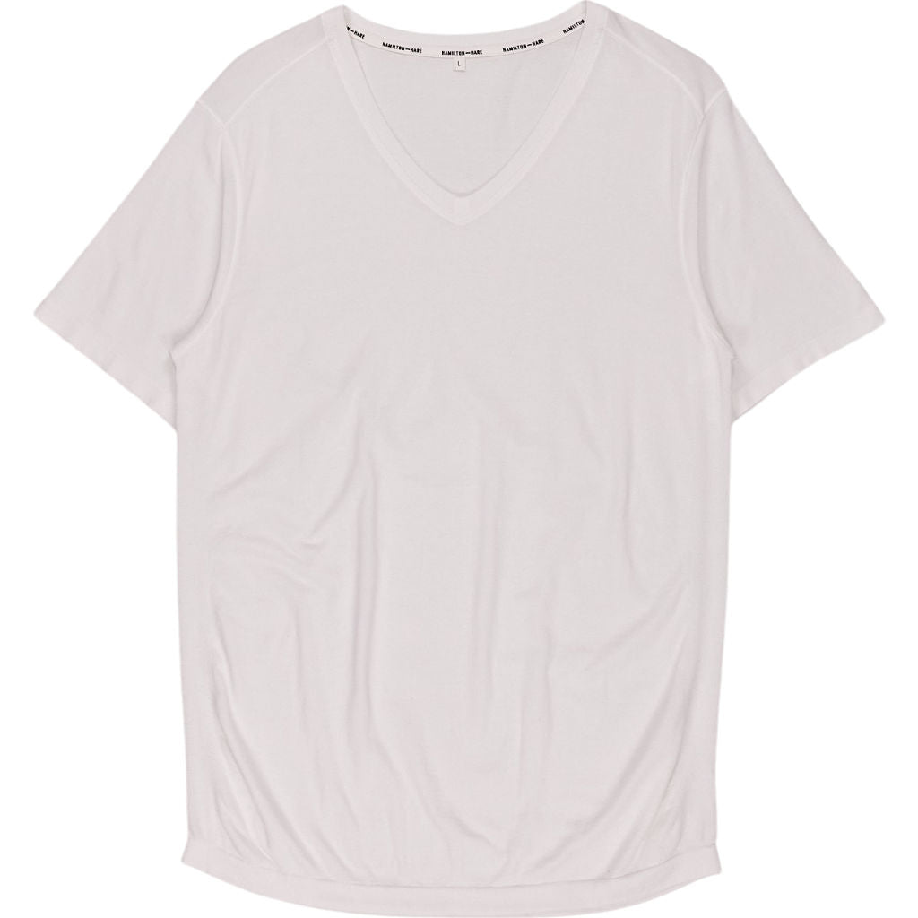 Hamilton + Hare White V-Neck T-Shirt