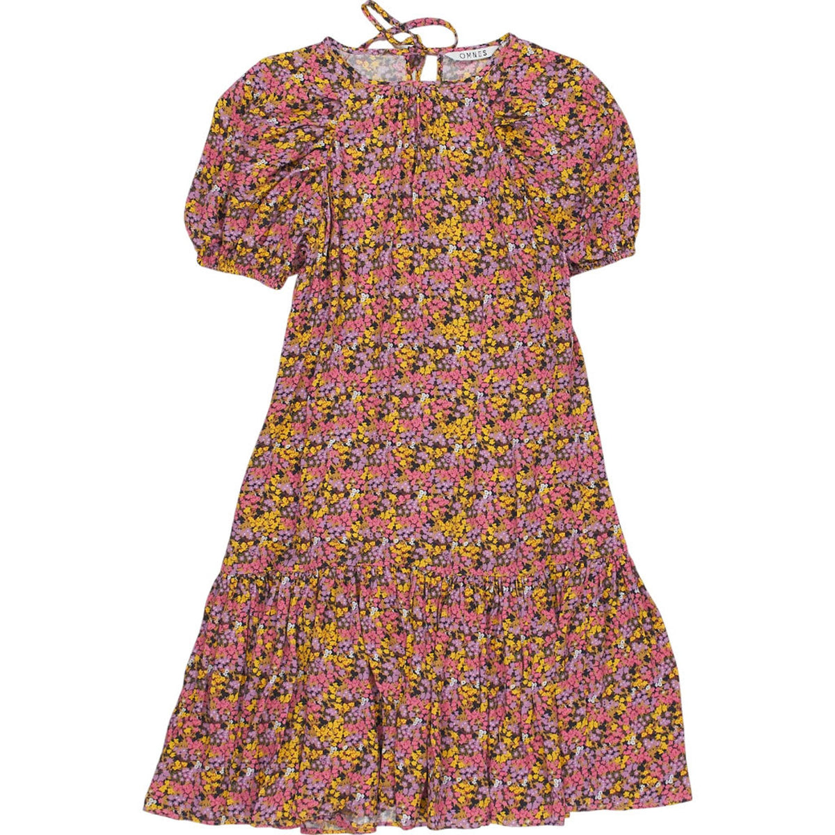 OMNES Floral Puff-Sleeve Dress