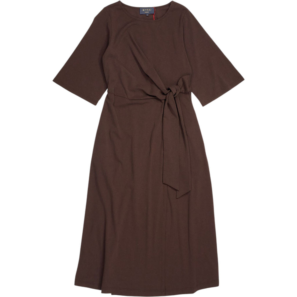 WYSE Brown Midi Dress