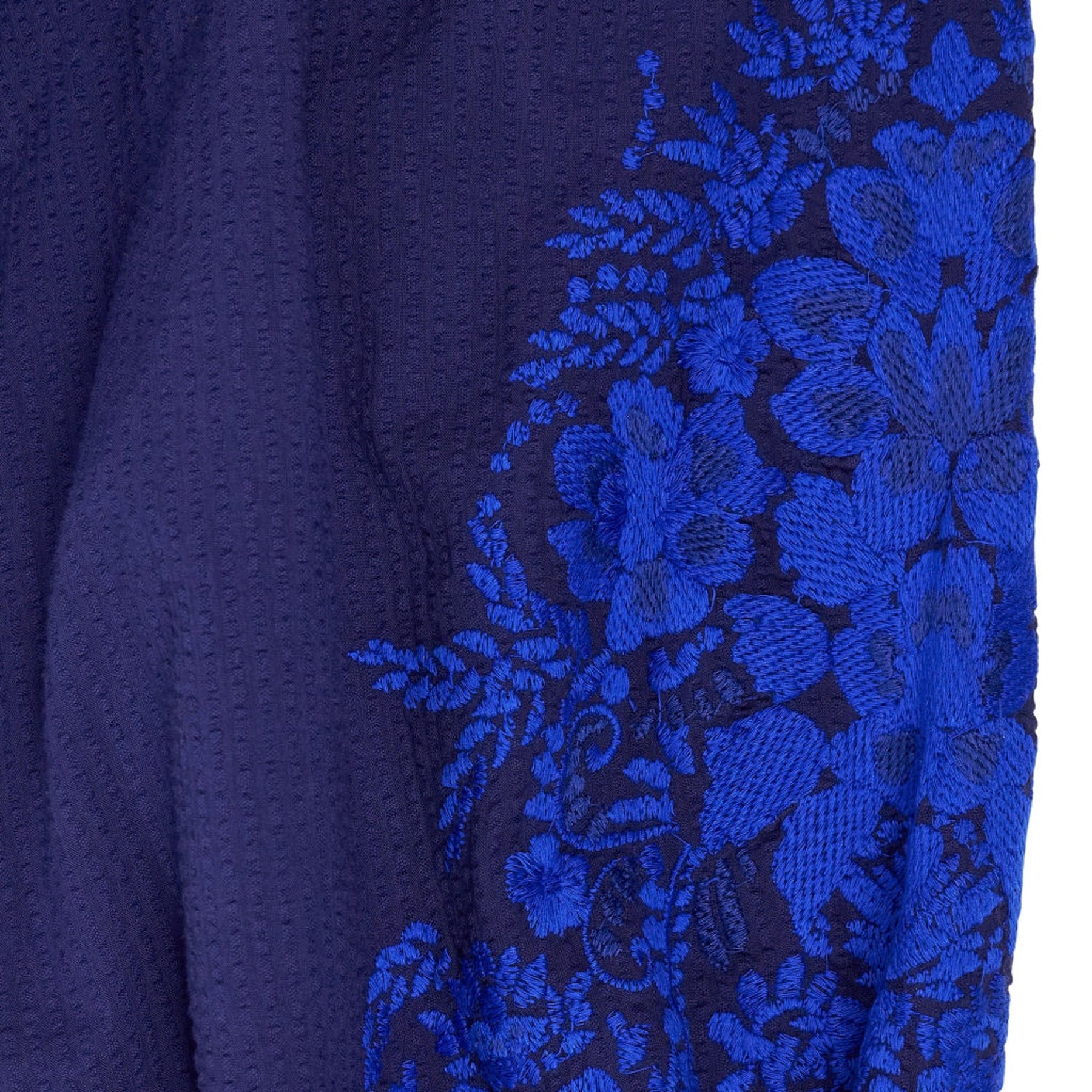 NRBY Blue Cotton Embroidered Dress