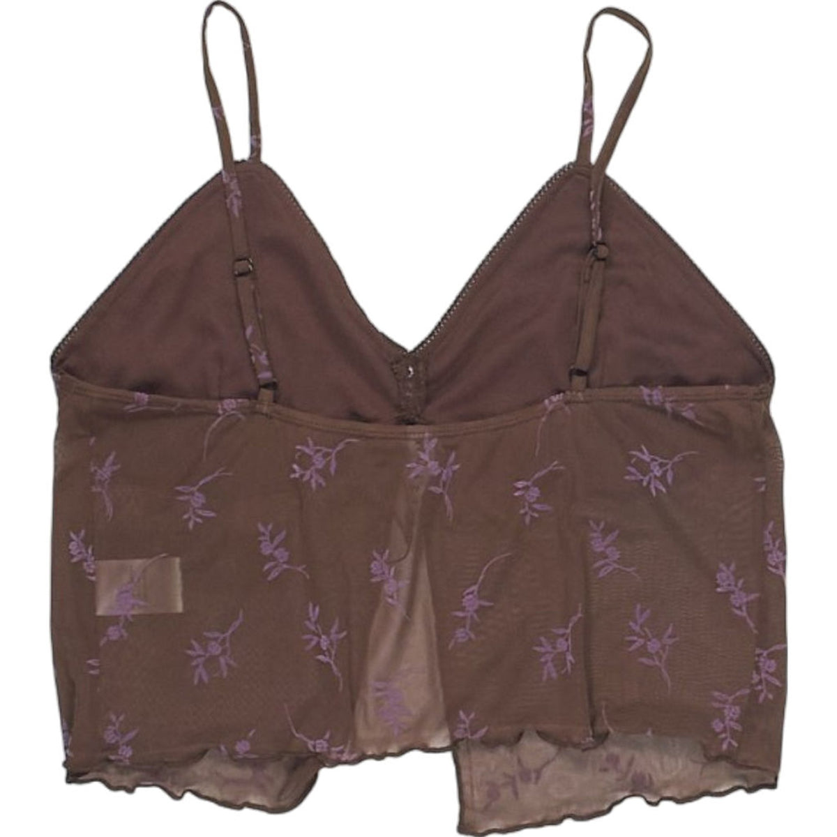 Motel Brown Embroidered Cami Top