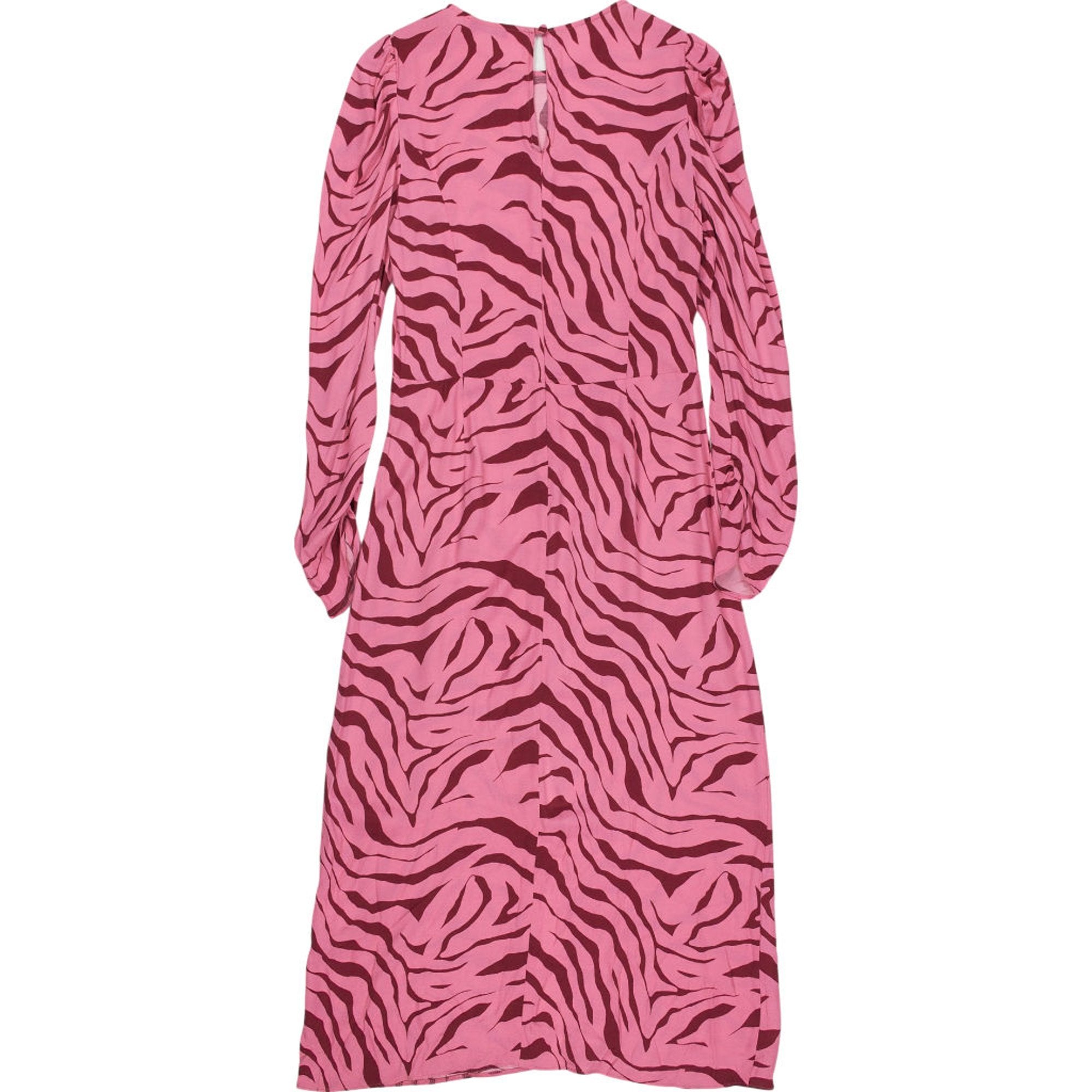 zebra pink dress OMNES Pink Zebra Print Dress UK 10