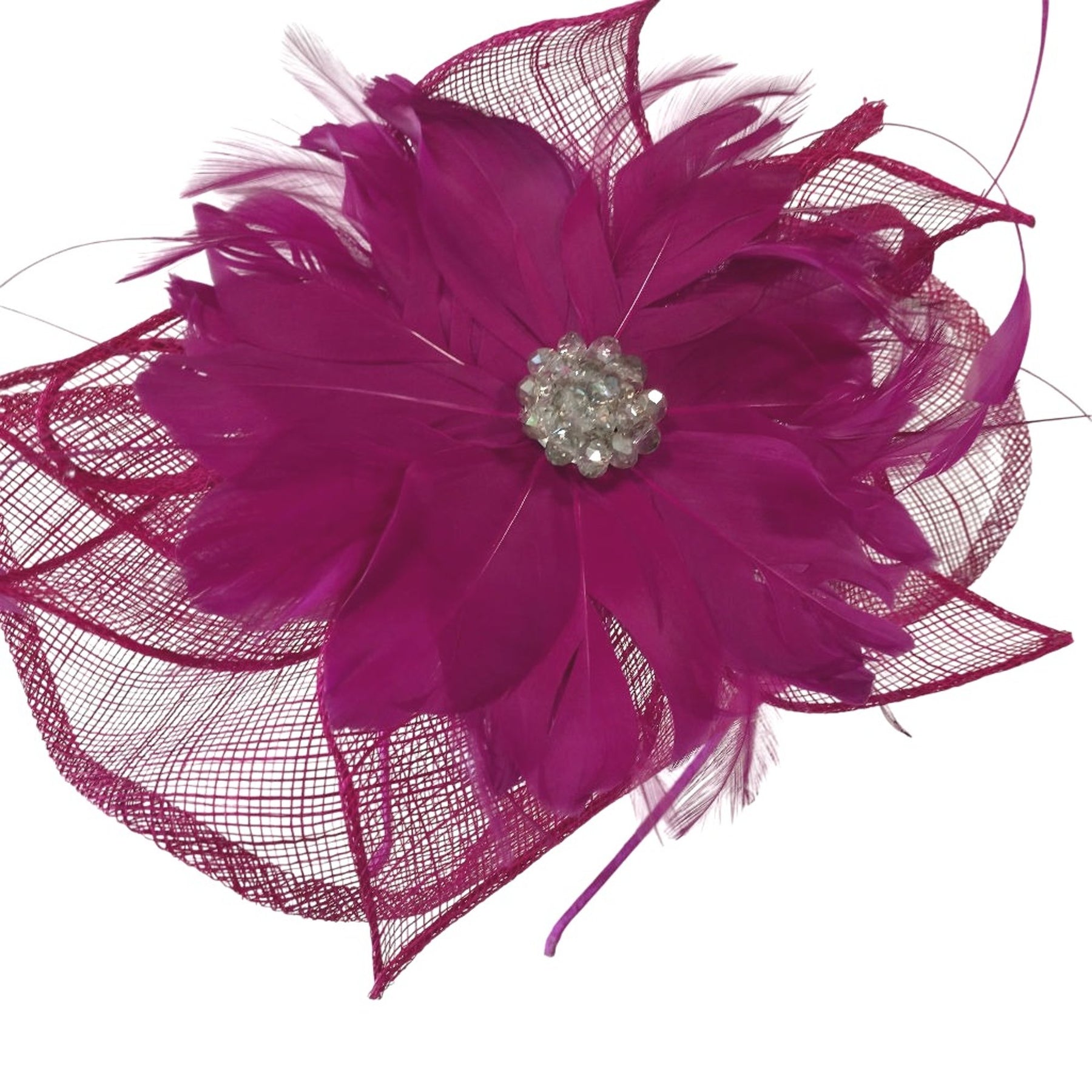 My Hat Pink Feather Fascinator