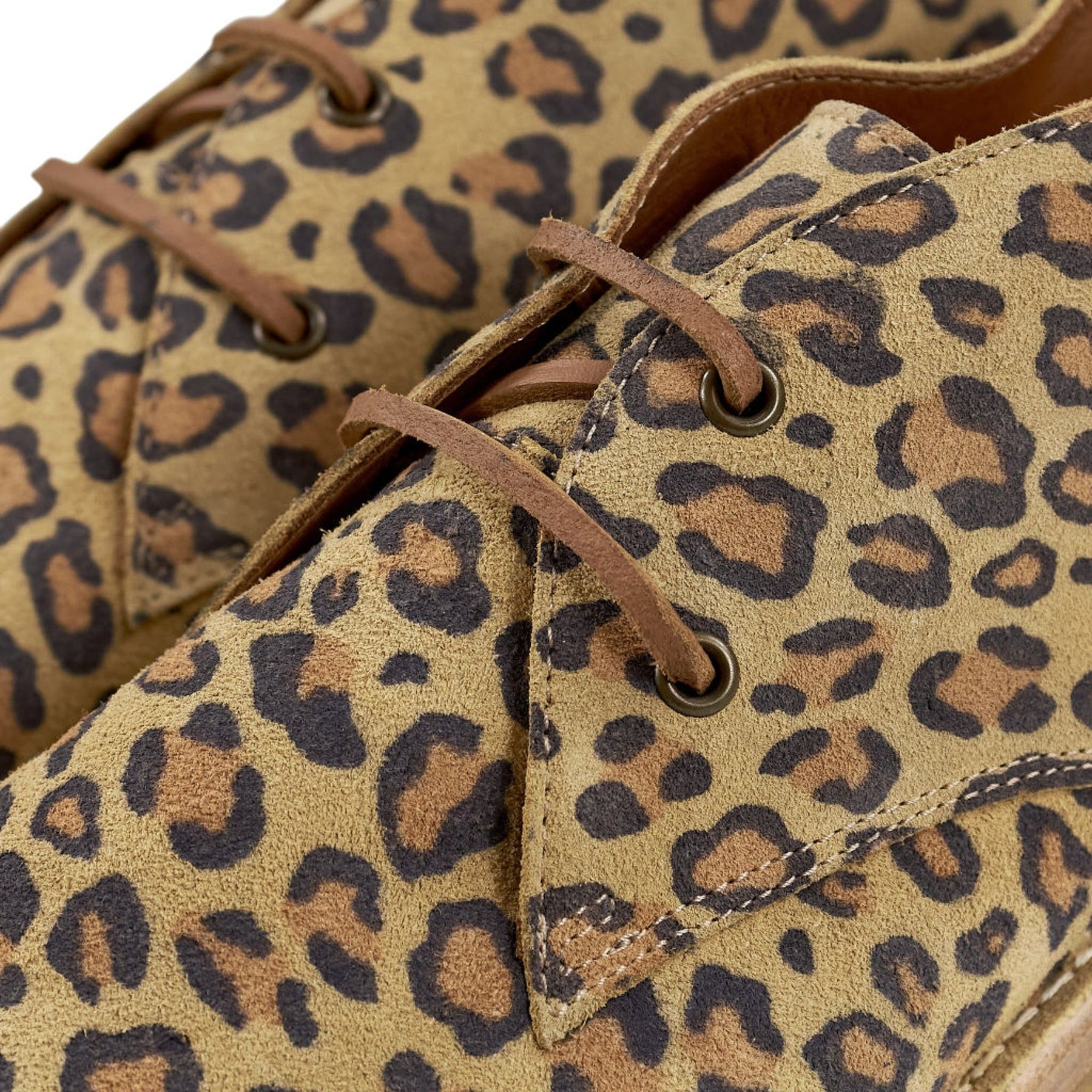 YMC Leopard Print Suede Desert Boots