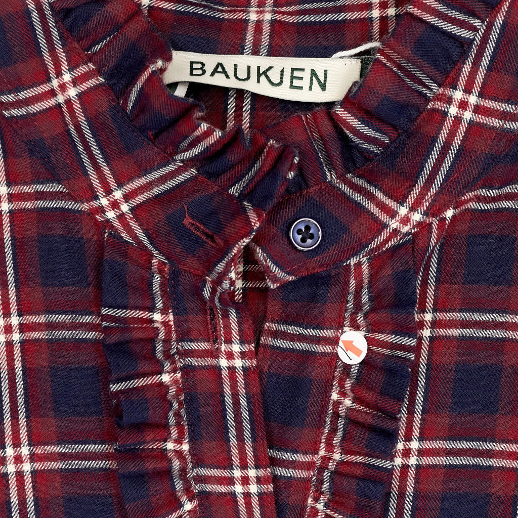 Baukjen Red Check Cara Organic Dress