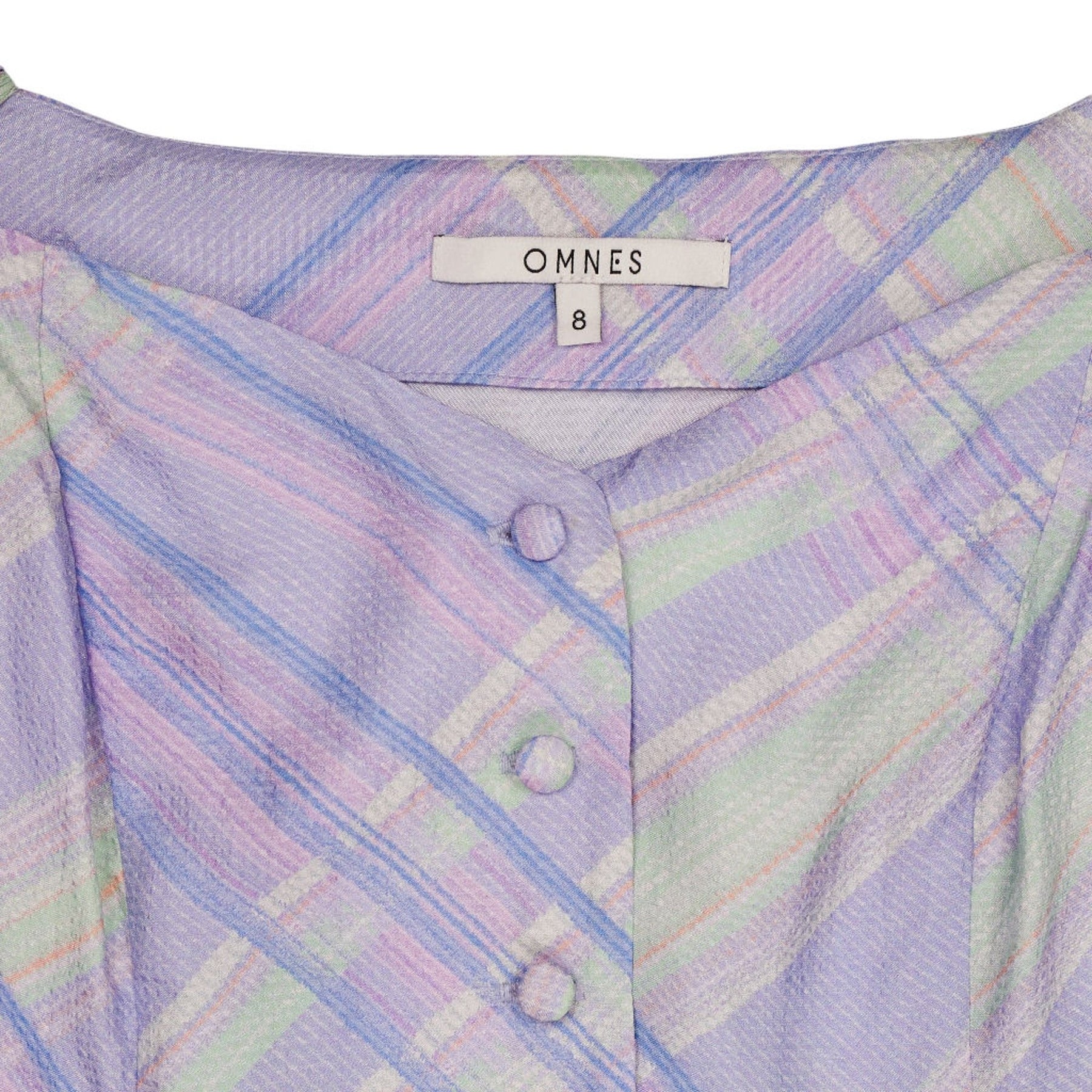 Omnes Purple Check Blouse