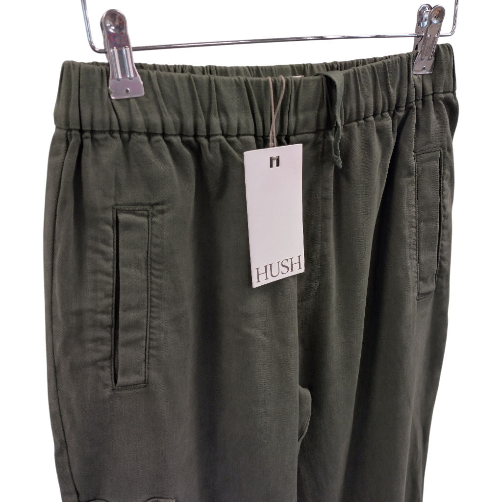 Hush Ivy Green Ava Washed Cargo Trousers