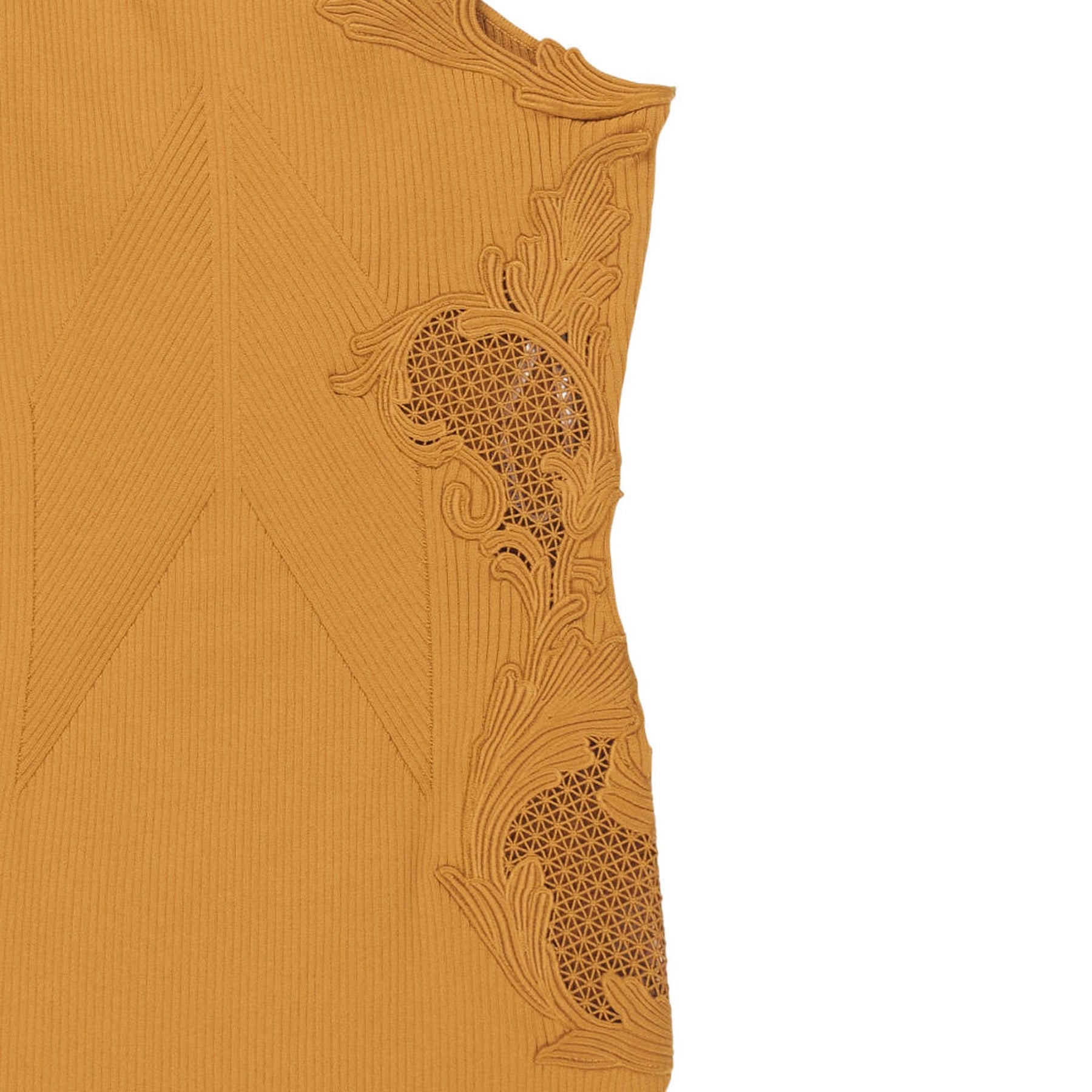 Self-Portrait Tan One Shoulder Ribbed Mini Dress