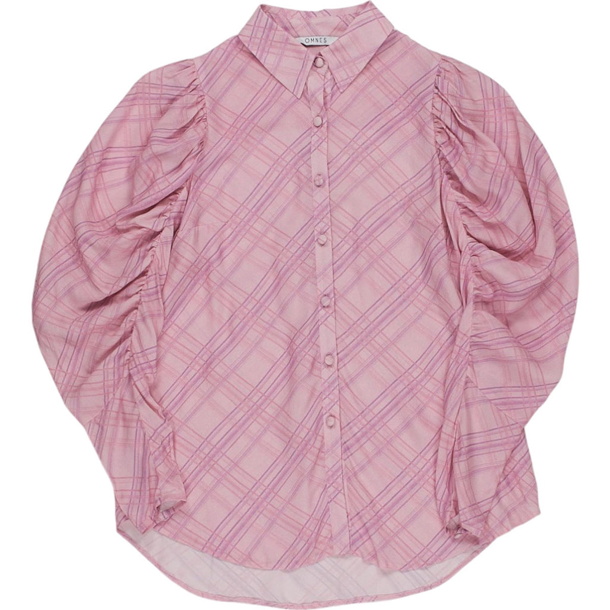 OMNES Pink Check Blouse