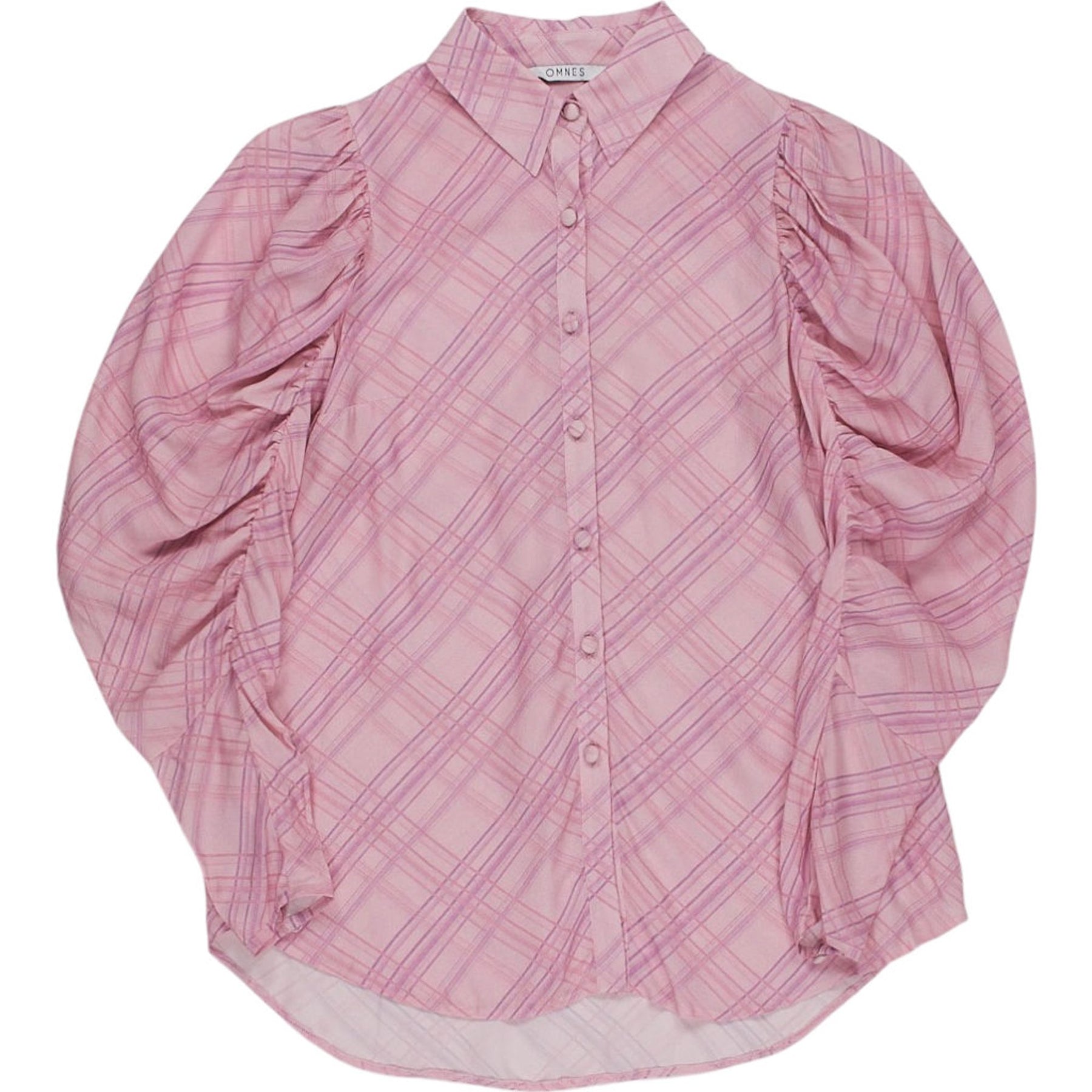 OMNES Pink Check Blouse