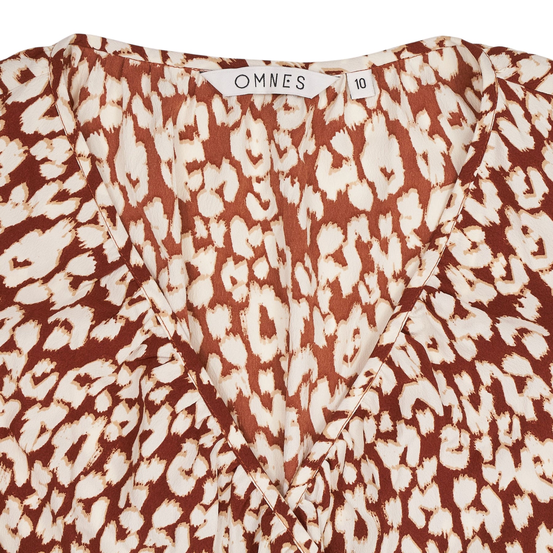 OMNES Brown Leopard Print Dress