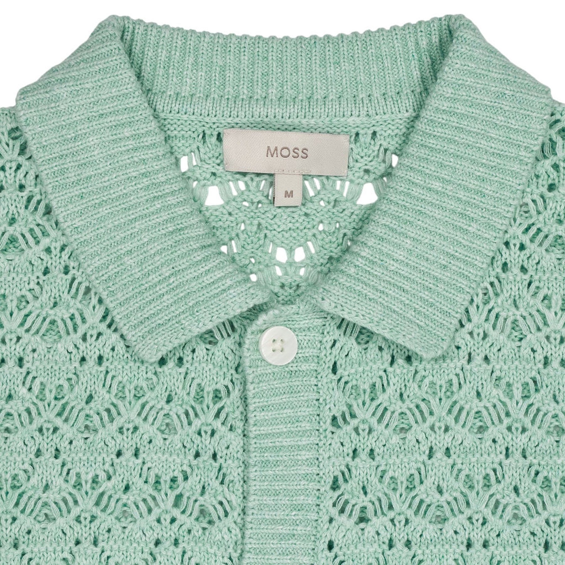 Moss Green Crochet Shirt