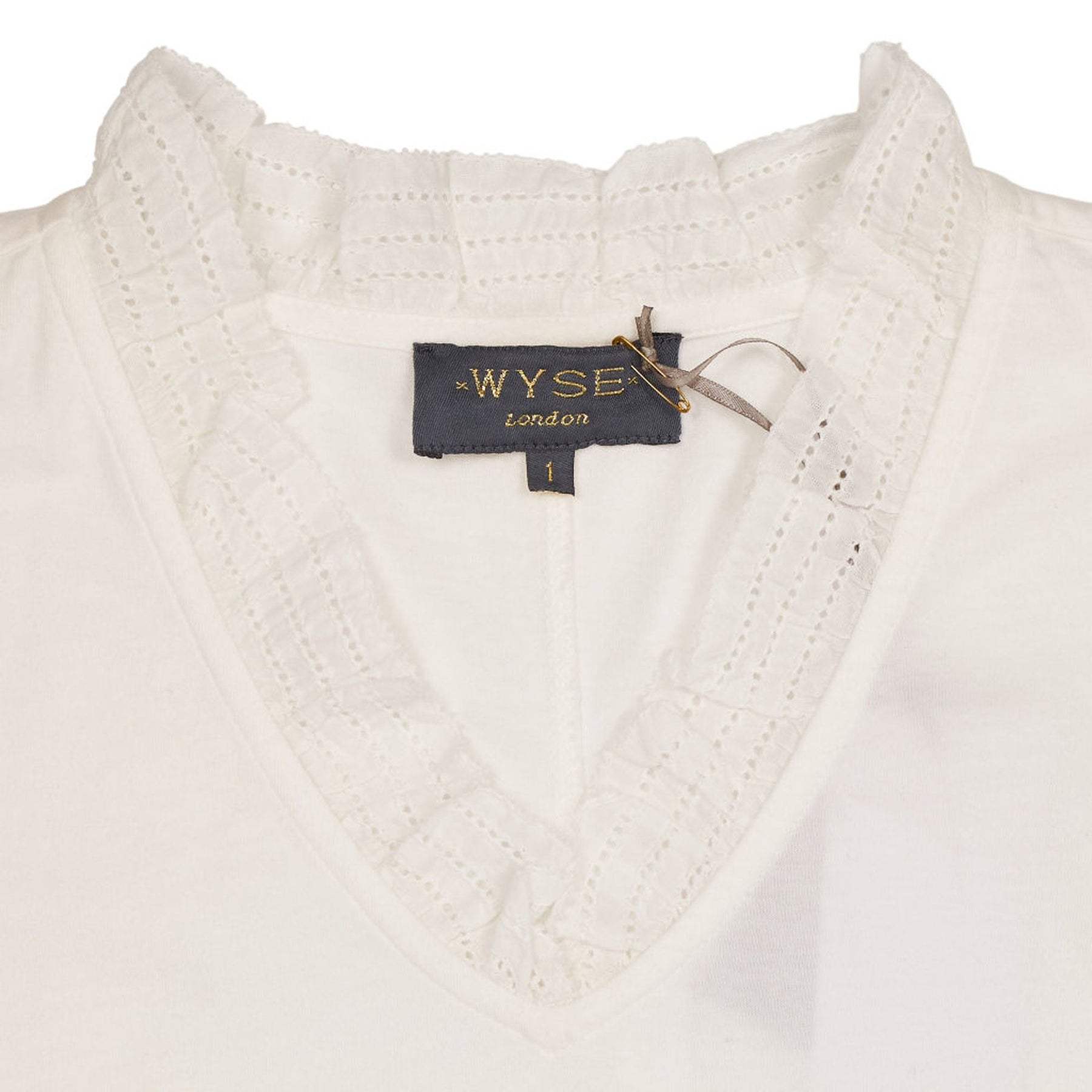 Wyse London White Frill Neck Vest