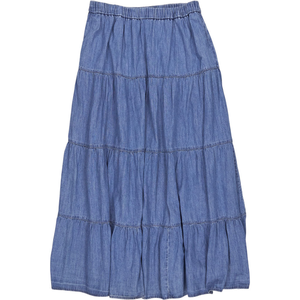 Next Blue Tiered Midi Skirt