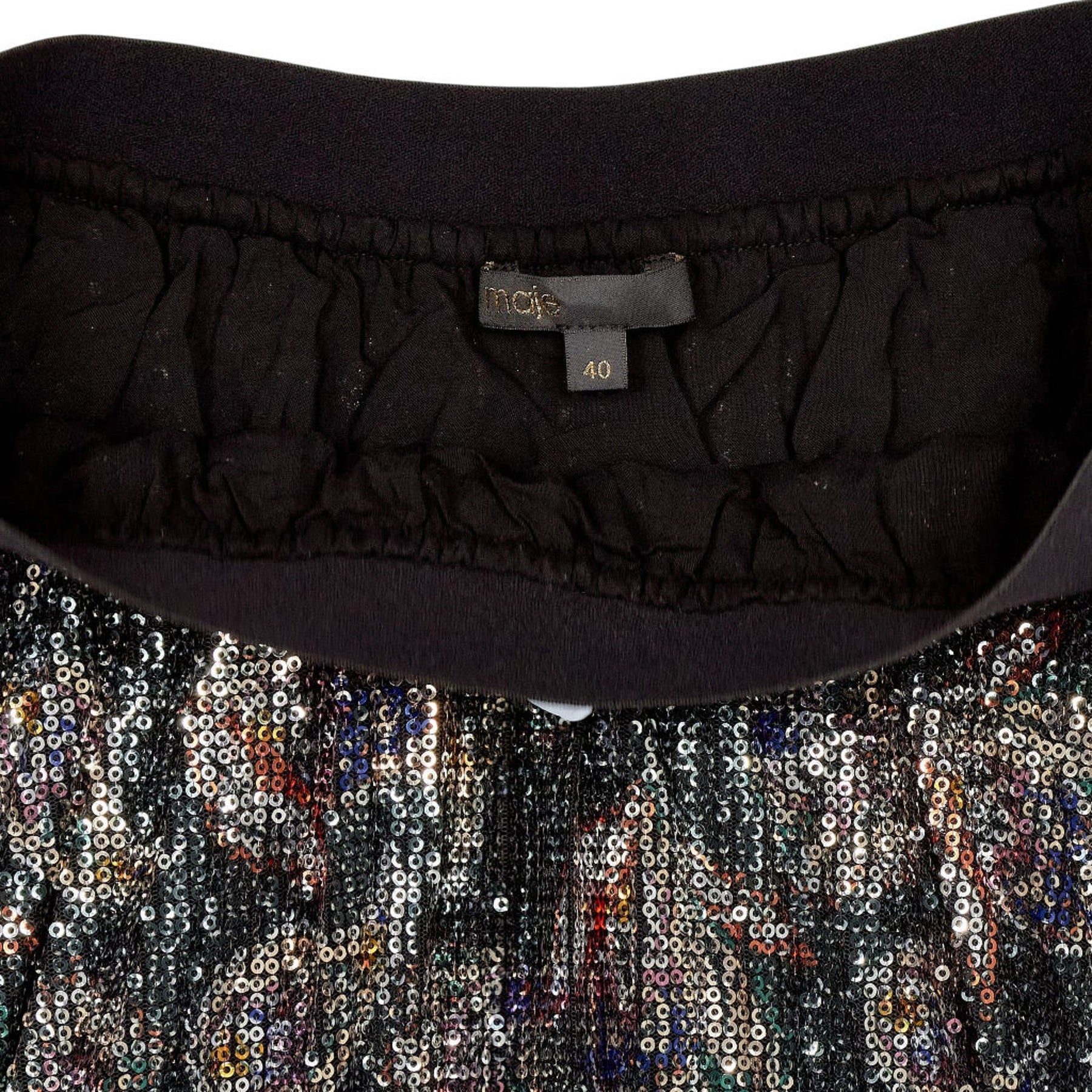 Maje Multi Sequin Pleated Skirt